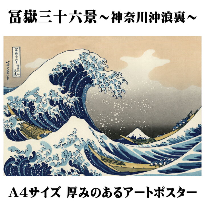 楽天市場】アートポスター A4サイズ 冨嶽三十六景 凱風快晴 赤富士 