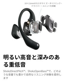 Shokz OpenFit 2023年新登場 完全ワイヤレスイヤホン 究極のフィット感 オープンイヤー bluetooth5.2 マイク付き パワフルな低音 IP54防水性能 最大28時間利用可能 耳を塞がない 簡単操作 アプリ 日本