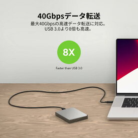 Belkin USB-Cケーブル Thunderbolt 4/USB4 100W 40Gbps高速データ転送 8K対応 M1 MacBook/iPad Pro/iMac/EVO Windows対応 インテル認証 USB-IF認証