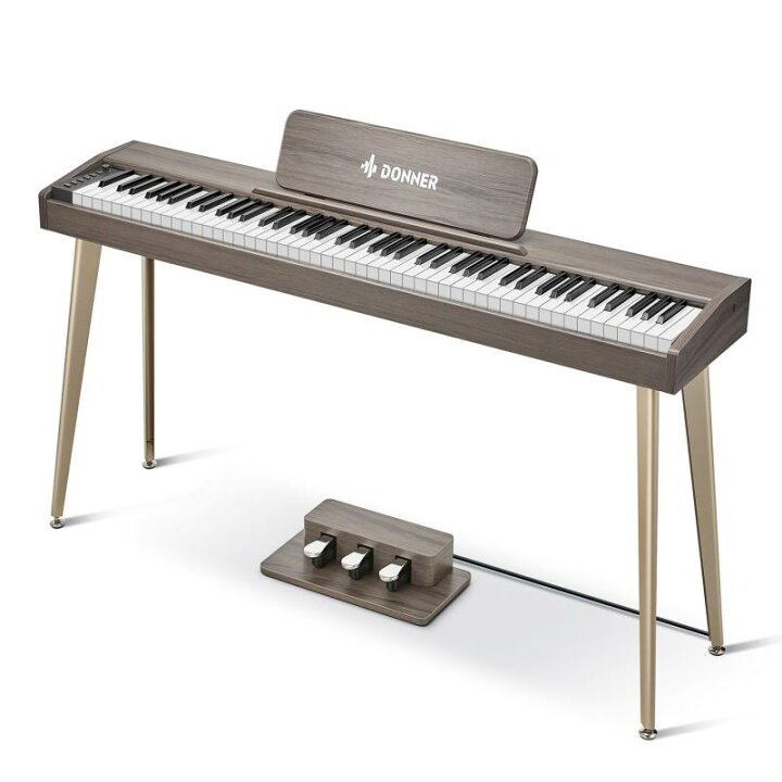 楽天市場】Donner 電子ピアノ 88鍵盤 木製 タッチ MIDI対応 3本ペダル 