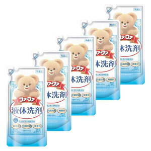 ファーファ 洗濯用 液体 洗剤 香り ひきたつ 無香料 詰替 (400g) 5個 セット