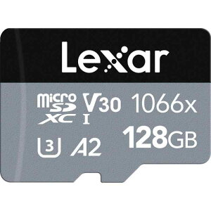 LexarR Professional 1066x microSDHC?/microSDXC? UHS-I cards SILVER Series 128GB MS1066128G-BNANG COpbP[W