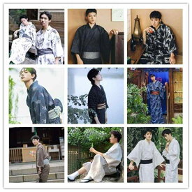 和服 男性用 浴衣 武士 和風 日本風 写真 日式 ホームウェア 部屋着 セット