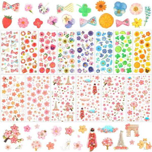 SANNIX キラキラシール 女の子 14シート ごほうびシール 手帳ステッカー ぷくぷく キラキラ ハート 立体 デコ ステッカー ごほうび スケジュール帳