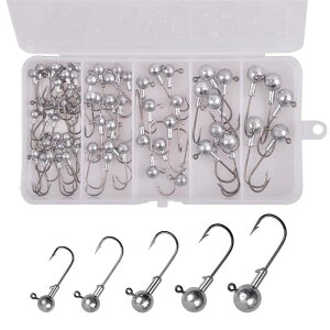 ジグヘッド セット 40/67本 1g 2g 3.5g 3g 5g 7g 釣り用 バス 釣り ルアー ワーム アジングフック メバリングフック チヌ用 タチウオ釣り 青物 釣りケース付き