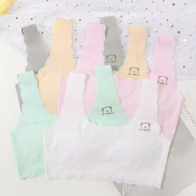 ブラジャー ガールズ 中高生 接触冷感 薄型 通気性 スポブラ ノンワイヤー ハーフトップ インナー 小学生 ジュニア ファーストブラ スポーツブラ