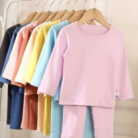 子供用 インナー 上下セット あったかインナー キッズ ベビー 無縫製 長袖 パジャマ 寝巻き ルームウェア 男の子 女の子 80 90 100 110 120 130 140 150 160 春秋 部屋着 普段使い 保温性