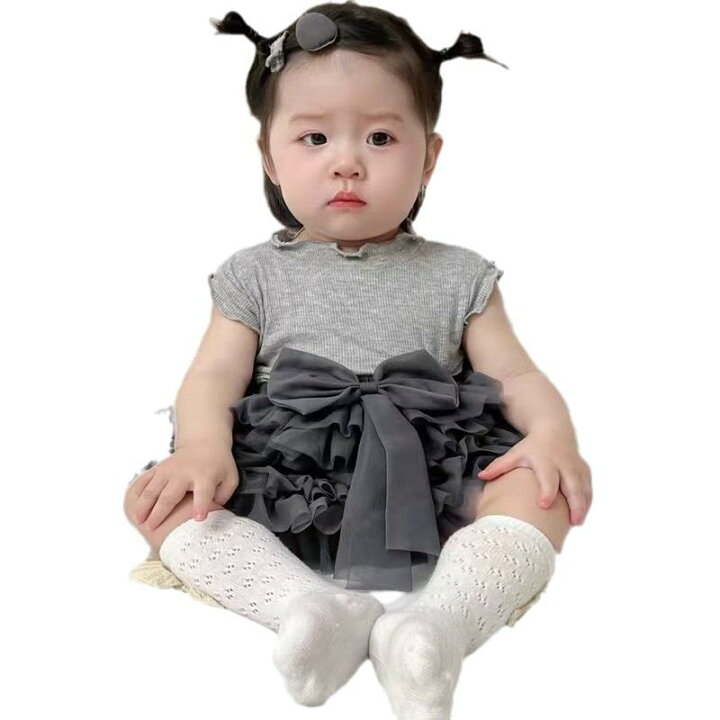 楽天市場】ベビー服 女の子 スカート付きロンパース ノースリーブ 2点 