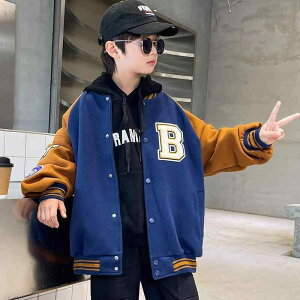 ジャケット キッズ 男の子 裏起毛 野球服 ジャンパー 子供服 秋冬 中綿入り ポリエステル アウター カジュアル ボーイズ 120cm 130cm 140cm 150cm 160cm 170cm