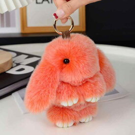 キーホルダー レディース かわいい ウサギ バッグチャーム スマホ 車 飾り ぬいぐるみ ふわふわ 萌え 黒 灰色 ピンク 赤 ワインレッド カーキ ブルー コーヒー パープル オレンジ
