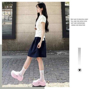 スカート レディース 春夏 Aラインスカート ひざ丈 ショートスカート 韓国風 ハイウエスト 無地 ポリエステル 紺色 ネイビー ホワイト 白 ブラック 黒 ベージュ