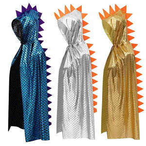 ハロウィン マント 子供用 動物 コスプレ 衣装 恐竜 小悪魔 ケープ ブランケット 金色 銀色 青色