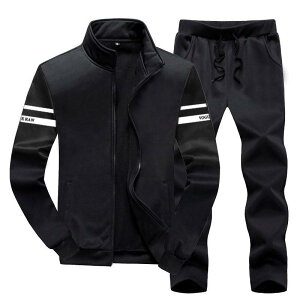 メンズ ジャージ 上下セット 薄手 スポーツウェア 男性用 普段着 長袖 アウター 長ズボン ポリエステル 部屋着 春秋