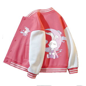 キッズ 女の子 野球 ジャケット 春秋 スポーツ アウター 小学生 制服 ポリエステル ピンク系 パープル系 アニマル柄 切り替え 110 120 130 140 150 160