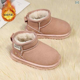 ブーツ キッズ スノーブーツ 子供用 防寒ブーツ 厚底 滑り止め ショートブーツ 男の子 女の子 7歳 8歳 9歳 10歳 11歳 12歳 13歳 14歳 15歳 16歳 ピンク系 グリーン系 ブラック