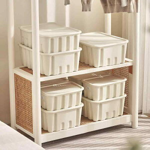 収納ボックス レディース 大容量 卓上 蓋付き 小物入れ 化粧品 文房具 雑貨 整理 日式 クリーム色 ホワイト