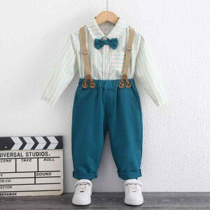 子供用フォーマルスーツ 男の子用セレモニースーツ キッズスーツ 上下セットアップ 春秋 夏 ストライプ柄 ジャケット パンツ 発表会 演奏会 入学式 卒業式 結婚式 パーティー