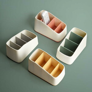 収納ケース デスク 卓上 整理ボックス 小物入れ リモコン 文房具 プラスチック製 小型 ミニマリスト グレー レッド グリーン イエロー