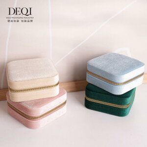 ジュエリーボックス レディース ミニ ベルベット 携帯用 ミラー付き 指輪 ネックレス ピアス 収納 ケース 小物入れ ピンク系 ブルー系 グリーン系 ベージュ