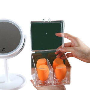 コスメボックス レディース メイクボックス 大容量 卓上収納 防塵 透明 アクセサリーケース 綿棒ケース メイク道具入れ