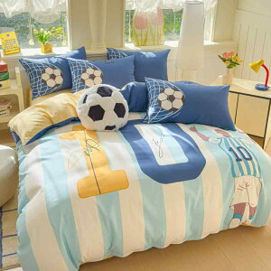 寝具カバーセット 子供用 全綿 ベッドシーツ式 男の子 女の子 カートゥーン柄 サッカー 野球 学生 寮生活 ベッド用品 3点セット 4点セット かわいい プリント