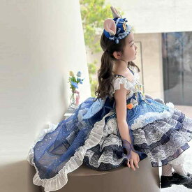 ワンピース 子供 女の子 ロリータ プリンセス ジュディ バニーガール コスプレ 衣装 キッズ チュール スカート ハロウィン 仮装 かわいい 発表会 舞台