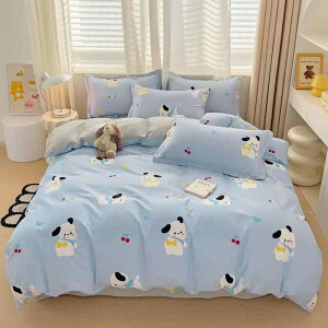 布団カバー ベッドシーツ 4点セット シングル 学生 寮 北欧風 かわいい 布団カバー 布団シーツ 綿100% アニメ柄 寝具