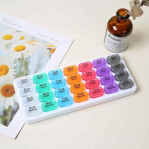 薬箱 レディース メンズ 携帯用 サプリメントケース ピルケース 21仕切り 28仕切り 多機能 透明 薬ケース 家庭用 防塵 PP 持ち運びやすい