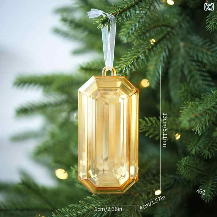 楽天市場】クリスマス オーナメント プラスチック製 宝石 