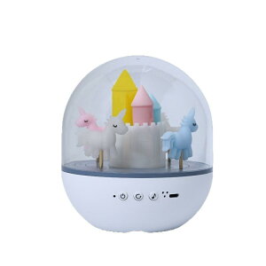 ナイトライト 子供用 七色 LED 回転木馬 オルゴール リモコン付き Bluetooth 充電式 授乳灯 常夜灯 誕生日 ギフト ABS樹脂製