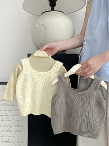 子供用ベスト ニット ベビー服 春秋 女の子 トップス ケーブル編み チョッキ 赤ちゃん 幼児 かわいい おしゃれ ベージュ系 グリーン系 66 73 80 90 100