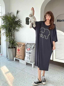 ワンピース レディース 大きいサイズ 半袖 ロング丈 モダール ゆったり ラウンドネック 寝巻き 部屋着 婦人服 春夏 接触冷感 涼しい リラックス ルームウェア かわいい 普段使い