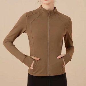 ヨガウェア レディース トレーニングウェア スポーツウェア ジャケット アウター 厚手 防寒 スリム 長袖 無地 ブラック ピンク系 ブルー