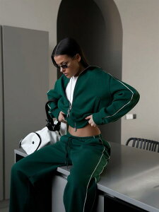 セットアップ レディース 部屋着 ストリート系 パーカー ジャージ パンツ 上下セット 運動着 普段使い 伸縮性 ポリエステル グレー ホワイト グリーン レッド