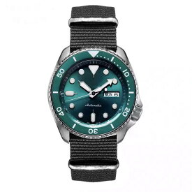 腕時計 メンズ 男性用 キャンバスベルト カジュアル 夜光 カレンダー クォーツ アナログ グリーン 緑色 42mm