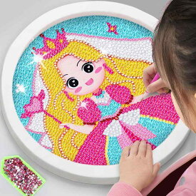 おもちゃ 子供用 DIY ダイヤモンドアート ステッカー キラキラ 粘着式 モザイクアート プリンセス ウサギ ユニコーン レインボー ホース コーギー キャッスル