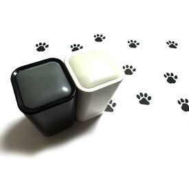 印鑑 ペット用品 肉球 足跡 猫 犬 小動物 かわいい スタンプ 手作り プラスチック製 白 黒