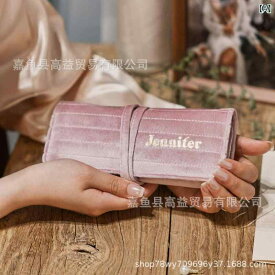 ジュエリーポーチ ベルベット調 アクセサリー収納ケース イヤリング ネックレス 小物入れ 無地 ピンク系 旅行 携帯用