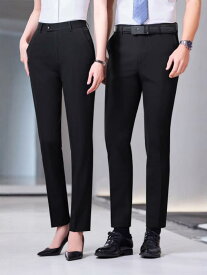 パンツ 男性用 女性用 ビジネス スラックス 黒 紺 グレー 伸縮性 ポリエステル 春夏 秋冬 仕事着 通勤