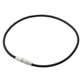 ファイテン(phiten) ネックレス RAKUWA ネックX50 AG ローレット (ブラック/ブラック、ブラック/メタリックレッド) 50cm アクアゴールド＋アクアチタンを紐部分に含浸した限