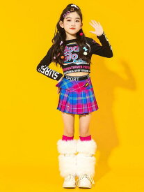 ダンス衣装 子供 女の子 ガールズ ヒップホップ ジャズダンス チアガール 演出服 舞台衣装 セットアップ 夏服 長袖 トップス スカート レギンス付きパンツ 110cm 120cm 130cm 140cm 150cm 160cm 170cm 180cm