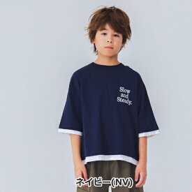 子供服 男の子 女の子 半袖Tシャツ JEANS-b（ジーンズベー）Slow Tシャツ 半袖Tシャツ 綿100％ 120cm-160cm | 子供服 子供 こども こども服 男児 女児 男女 キッズ ジュニア トップス Tシャツ 半袖 子供服 春 夏 かっこいい おしゃれ 120 130 140 150 160 KG