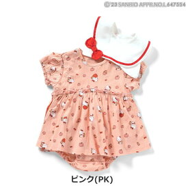 ベビー服 ロンパース カバーオール 女の子 ampersand（アンパサンド）ハローキティ 50周年記念 ワンピロンパス 60cm-80cm | ベビー服 ベビー 子供服 女児 ベビー 肌着 ロンパース カバーオール ワンピース 半袖 ハローキティ サンリオ 出産祝い 誕生日祝い 60 70 80