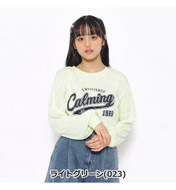 ジュニアサイズ 子供服 女の子 長袖Tシャツ PINK-latte（ピンクラテ）カレッジロゴロンT 130cm-160cm 小学生 中学生 二コラ | 子供服 こども服 子供服 女児 キッズ ジュニア 長袖 Tシャツ 春 秋 冬 かわいい 子供服 女の子 春服 TG