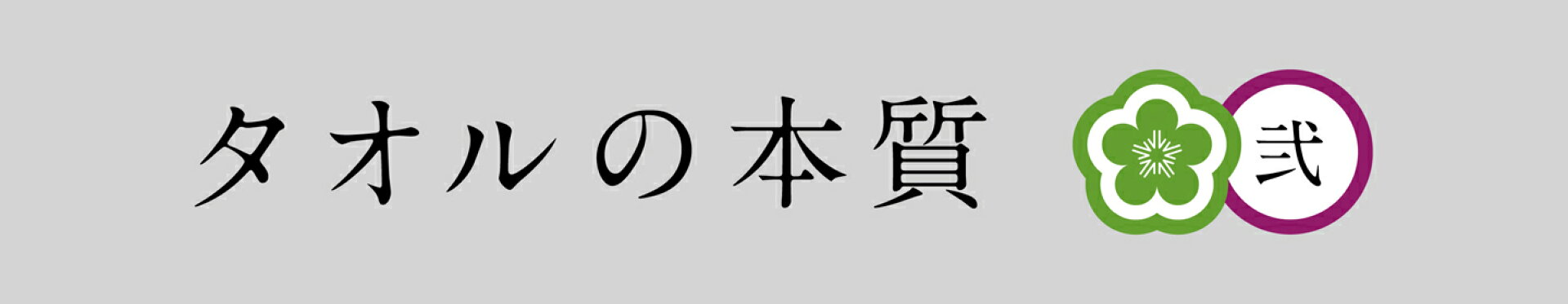 タオルの本質　弐