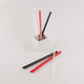 ストロー極太　黒　240mm*10mm個包（50本×1袋）