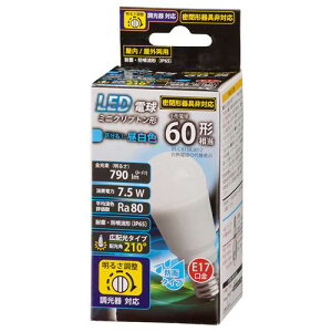 OHM �I�[���d�@�@LED�d�� �~�j�N���v�g���`�i60�`����/790lm/�����F/E17/�h�J�^�C�v/�L�z��210°/������Ή��j LDA8N-G-E17/D H11