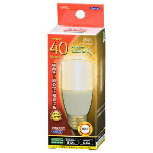 OHM �I�[���d�@�@LED�d�� T�`�i40�`����/512lm/�d���F/E26/�S����270°/���`���Ή�/�f�M�ގ{�H���Ή��j LDT4L-G IG92