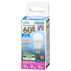 OHM �I�[���d�@�@LED�d�� ���`�i60�`����/810lm/�����F/E17/�L�z��200°/�����Ή�/�f�M�ގ{�H���Ή��j LDA6D-G-E17 IS51