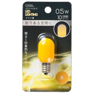 OHM �I�[���d�@�@LED�i�c�����i�����p/0.5W/10lm/���F/T20/E12/�C�G���[�j LDT1Y-H-E12 13